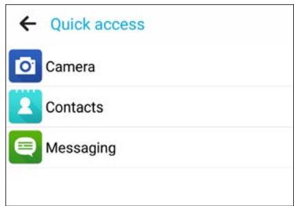ASUS ZENFONE2 ZESOORL 86 - Customizing the quick access buttons - 2