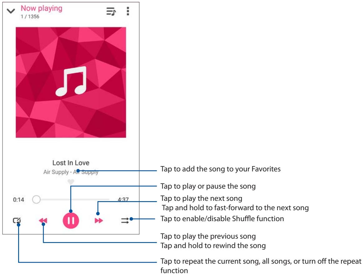 ASUS ZENFONE2 ZESOORL 86 - Playing songs - 1