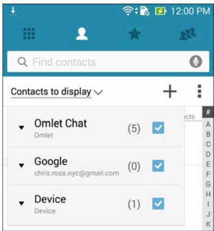 ASUS ZENFONE2 ZESOORL 86 - Viewing your Omlet contacts from Contacts app - 1