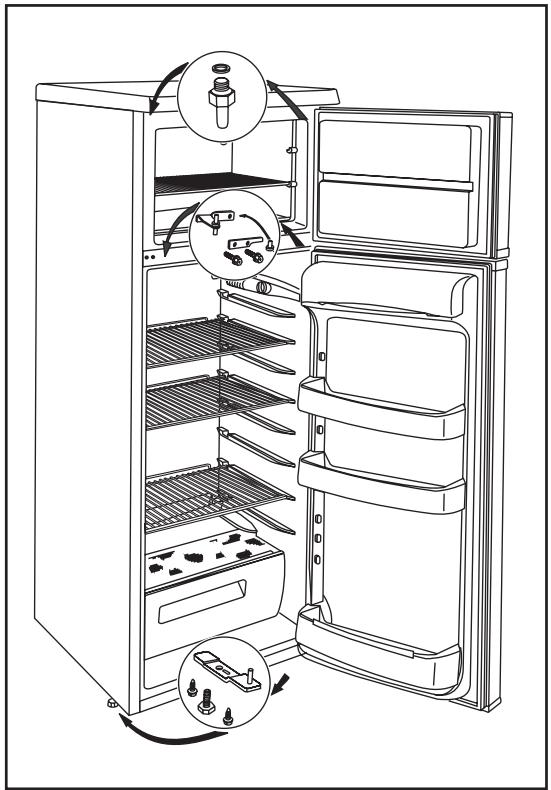 PROLINE TPF 290 WC - Pour changer le sens d'ouverture des portes - 1