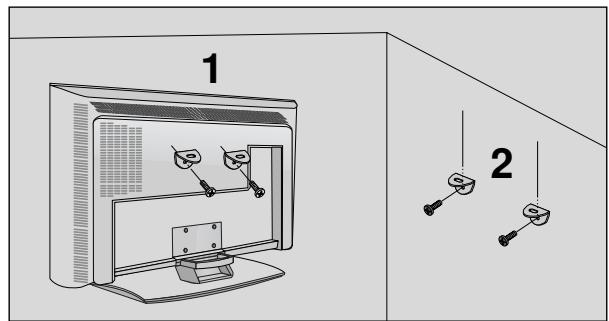 LG-GOLDSTAR 37LC2R - Comment FIXER le système de montage au MUR pour éviter la CHUTE du téléviseur - 2