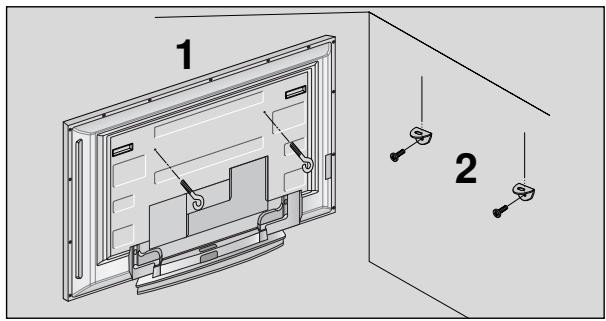 LG-GOLDSTAR 37LC2R - Comment FIXER le système de montage au MUR pour éviter la CHUTE du téléviseur - 1