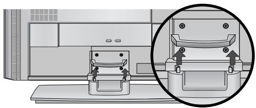 LG-GOLDSTAR 37LC2R - Comment retirer le protege-cábles - 1