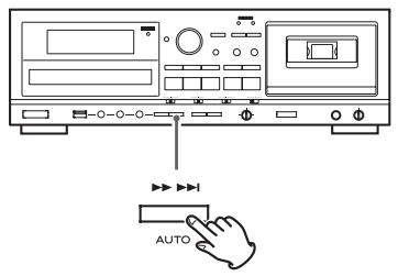 TEAC AD-RW900 - Sélectionnez le mode d'affectation de numéro de piste avec la touche AUTO. - 1