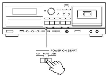 TEAC AD-RW900 - Réglez le sélecteur CD-TAPE-USB sur TAPE. - 1