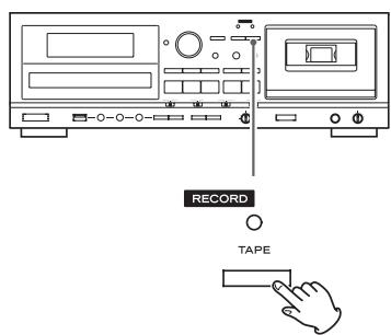 TEAC AD-RW900 - Appuyez sur la touche RECORD TAPE pour entrer en mode d'attente d'enregistrement. - 1