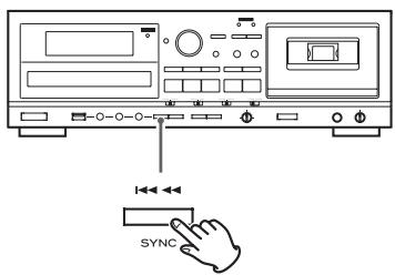 TEAC AD-RW900 - Appuyez sur la touche SYNC et sélectionnez "SYNC 1" ou "SYNC ALL". - 1