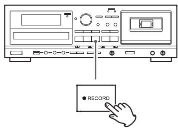 TEAC AD-RW900 - Appuyez sur la touche RECORD (● RECORD). - 1