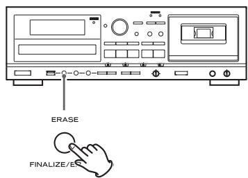 TEAC AD-RW900 - Appuyez à l'arrêt sur la touche FINALIZE/ERASE (finaliser/effacer). - 1