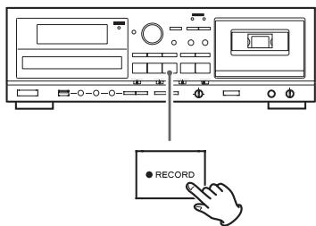 TEAC AD-RW900 - Appuyez sur la touche RECORD (● RECORD). - 1