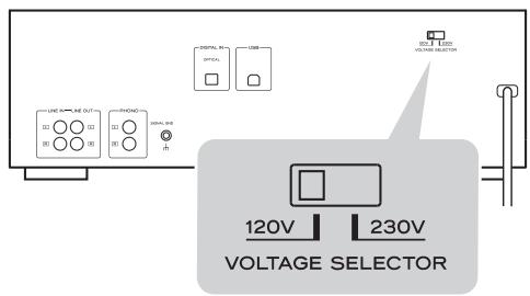 TEAC AD-RW900 - Sélection de tension (modèles export généraux/Amérique du Nord uniquement) - 1
