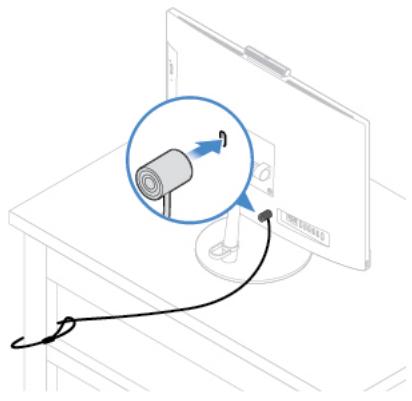 LENOVO Ideacentre AIO V530-22ICB - Installation d'un verrou de cable Kensington - 1