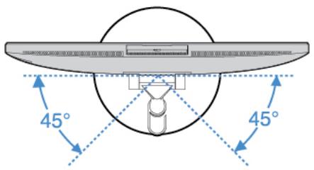 LENOVO Ideacentre AIO V530-22ICB - Réglage du socle du moniteur - 2