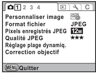 PENTAX KX+KC+18-55 - Appuyez sur le bouton de navigation (▶). - 1
