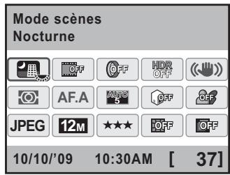 PENTAX KX+KC+18-55 - Utilisez le bouton de navigation (▲▼◀▶) pour sélectionner [Mode scènes] puis appuyez sur le bouton OK. - 1