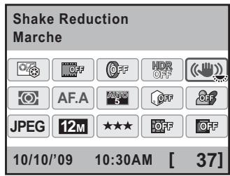 PENTAX KX+KC+18-55 - Utilisez le bouton de navigation (▲▼◀▶) pour sélectionner [Shake Reduction] puis appuyez sur le bouton OK. - 1