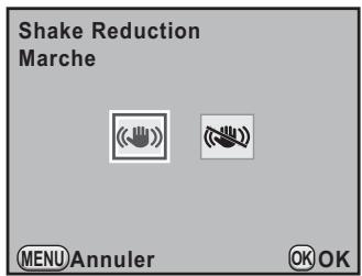 PENTAX KX+KC+18-55 - Utilisez le bouton de navigation (◀▶) pour sélectionner (◀◀) (Marche) ou (◀◀) (Arrêt). - 1