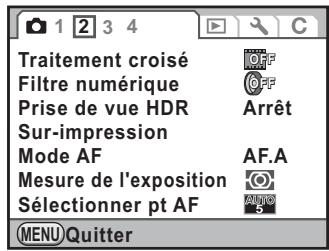 PENTAX KX+KC+18-55 - Choisissez un élément à l'aide du bouton de navigation (▲▼). - 1