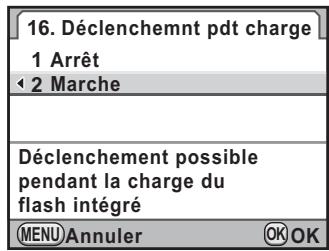 PENTAX KX+KC+18-55 - Comment autoriser la prise de vue pendant le chargement du flash - 1