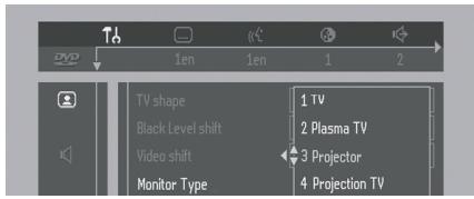 PHILIPS DVD763 - Sélection du type de moniteur - 1