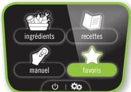 MOULINEX CE700100 - MENU FAVORIS : - 1