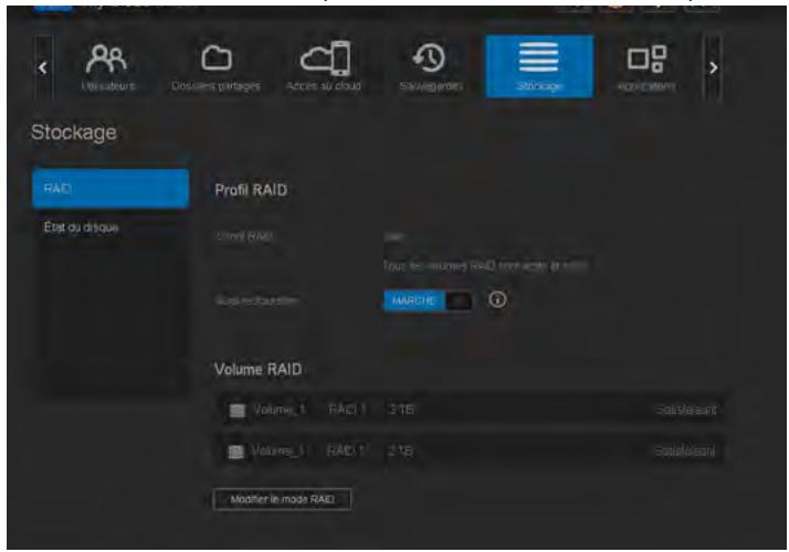 WESTERN DIGITAL MY CLOUD MIRROR 2 - Voir le mode RAID actuel - 1