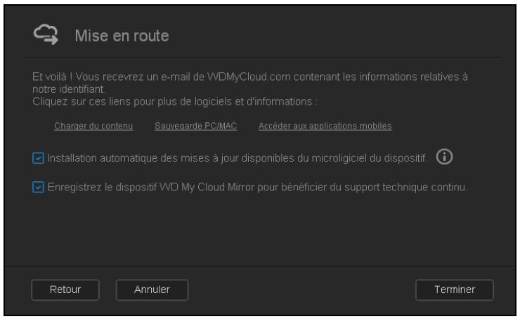 WESTERN DIGITAL MY CLOUD MIRROR 2 - Configuration de l'appareil à l'aide d'un navigateur - 5