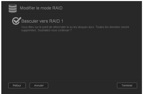 WESTERN DIGITAL MY CLOUD MIRROR 2 - Modification du mode RAID - 8