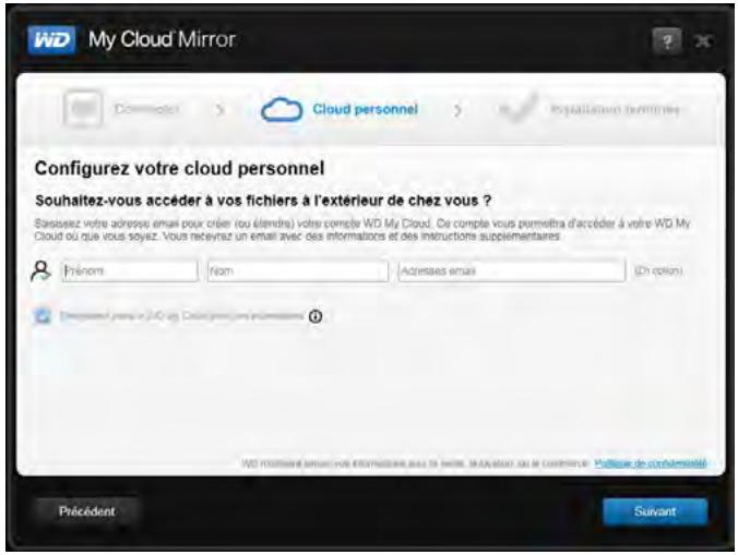 WESTERN DIGITAL MY CLOUD MIRROR 2 - Connexion au réseau et création d'un cloud personnel - 4