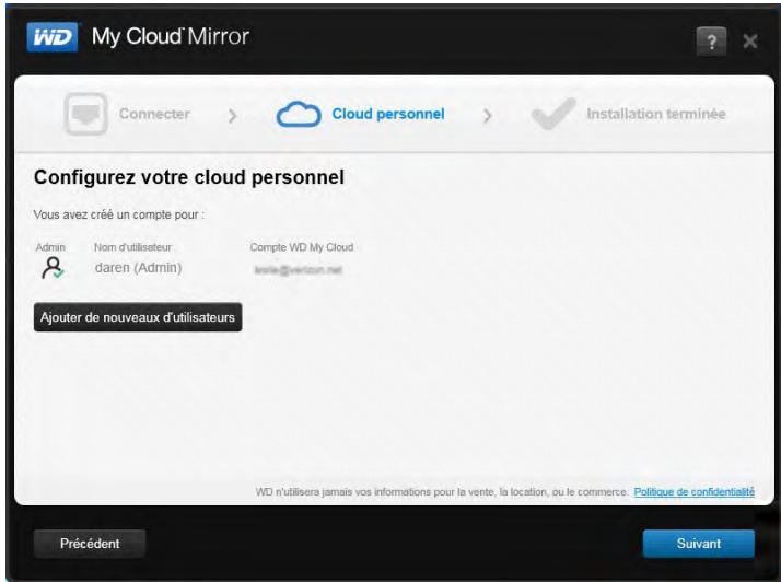 WESTERN DIGITAL MY CLOUD MIRROR 2 - Connexion au réseau et création d'un cloud personnel - 5