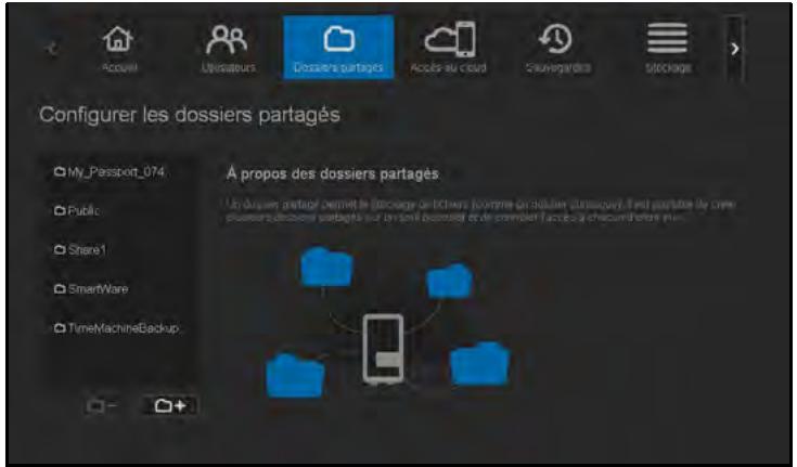 WESTERN DIGITAL MY CLOUD MIRROR 2 - Affichage d'une liste de partages - 1