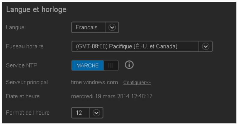 WESTERN DIGITAL MY CLOUD MIRROR 2 - Langue et horloge - 1