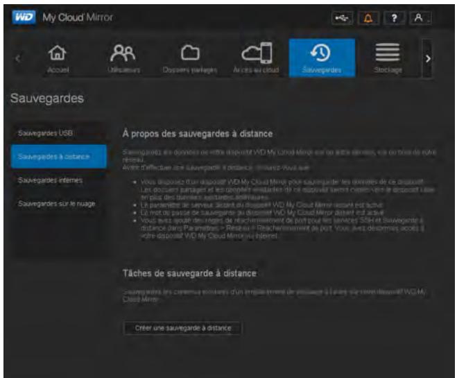 WESTERN DIGITAL MY CLOUD MIRROR 2 - Création d'une sauvegarde à distance - 1