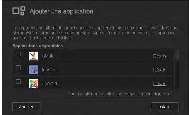 WESTERN DIGITAL MY CLOUD MIRROR 2 - Ajouter une application manuelles - 2