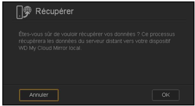WESTERN DIGITAL MY CLOUD MIRROR 2 - Récupération d'une sauvegarde à distance - 2