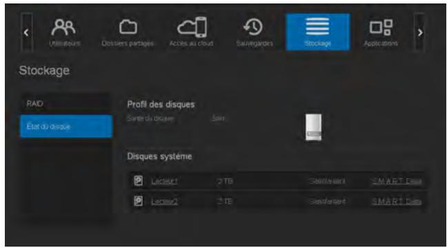 WESTERN DIGITAL MY CLOUD MIRROR 2 - Affichage des informations de disque dur - 1