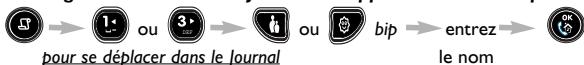 PHILIPS Kala 300 - ♦ Enregistrer un numéro du Journal des appels dans un des répertoires - 1