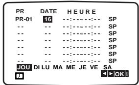 JVC HRXVSEF - Minuterie de l'enregistrement en utilisant l'affichage d'écran - 3