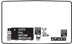 JVC HRXVSEF - Pour positionner le système de couleur - 1