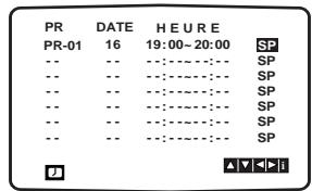 JVC HRXVSEF - Minuterie de l'enregistrement en utilisant l'affichage d'écran - 5