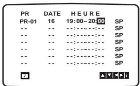 JVC HRXVSEF - Minuterie de l'enregistrement en utilisant l'affichage d'écran - 4
