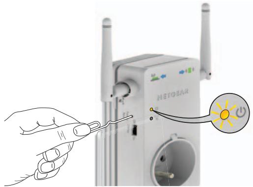 NETGEAR WN3100RP-100FRS - Pour rétablir les paramètres par défaut : - 1