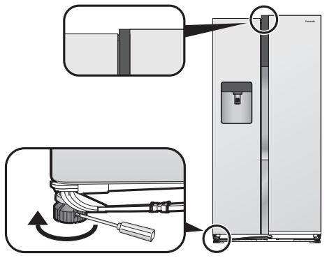 PANASONIC NR-B54X1-WE - Si la porte droite est plus basse que la gauche - 1