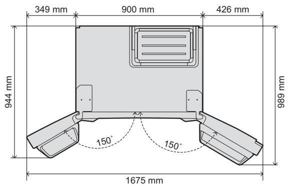 PANASONIC NR-B54X1-WE - Mise en place des entretoises - 3