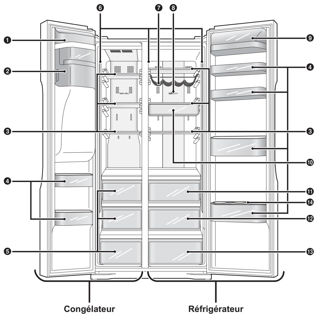 PANASONIC NR-B54X1-WE - Intérieur et aliments stockés - 1