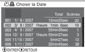 HITACHI DZ-BD 70E - Copie de toutes les scènes enregistrées le même jour ("date") - 1