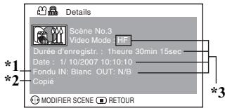 HITACHI DZ-BD 70E - Lorsque le disque dur ou un BD est utilisé - 1