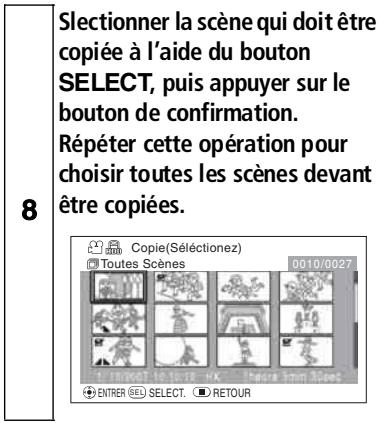 HITACHI DZ-BD 70E - Copie des scènes sélectionnées ("sélect") - 1