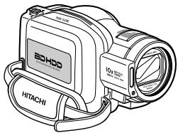 HITACHI DZ-BD 70E - À propos de la feuille de protection du caméscope (côté du logement du disque) - 1