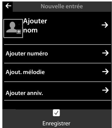 GIGASET NC - Création d'une nouvelle entrée - 1